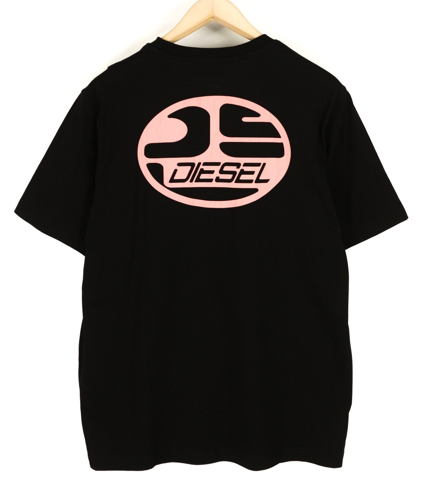 DIESEL T-Just-K2 Men T-Shirt L Short Sleeve Crew Neck Tricot Logo Black Casual