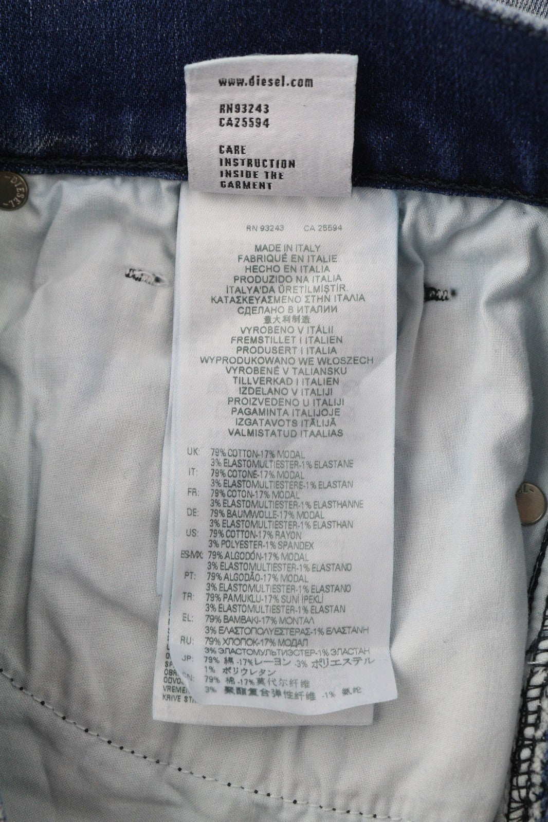 DIESEL D-Istort-X 09E61 Mens Jeans W32/L32 Mid Waist Skinny Distress Washed