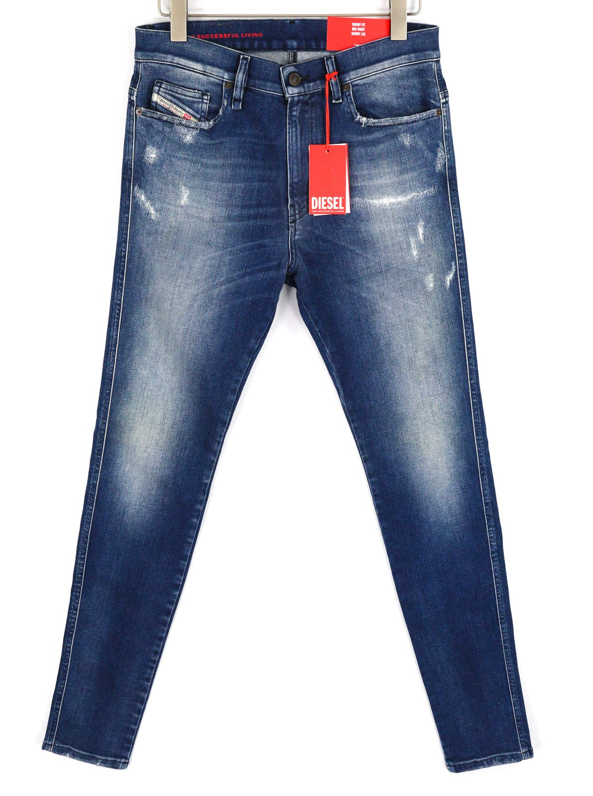 DIESEL D-Istort-X 09E61 Mens Jeans W32/L32 Mid Waist Skinny Distress Washed