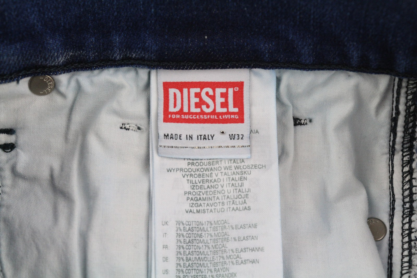 DIESEL D-Istort-X 09E61 Mens Jeans W32/L32 Mid Waist Skinny Distress Washed