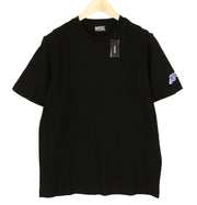 DIESEL T-Just-B67 Men T-Shirt M Short Sleeve Crew Neck Tricot Logo Black Casual