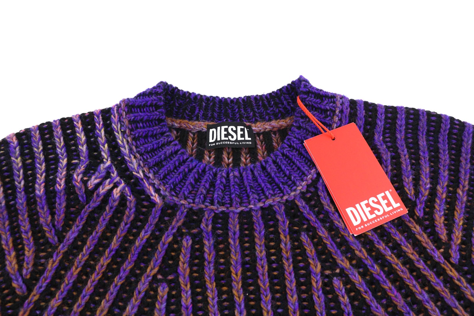 DIESEL K-Oakland Mens Jumper L Pullover Wool Blend Knitted Crew Neck RRP€225