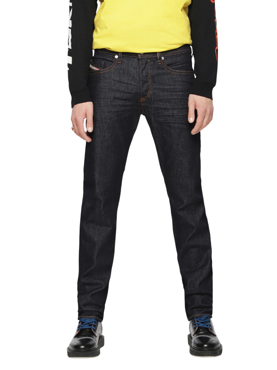 DIESEL Buster 084HN Mens Jeans W36/L32 Tapered Stretchy Buttoned Dark Blue