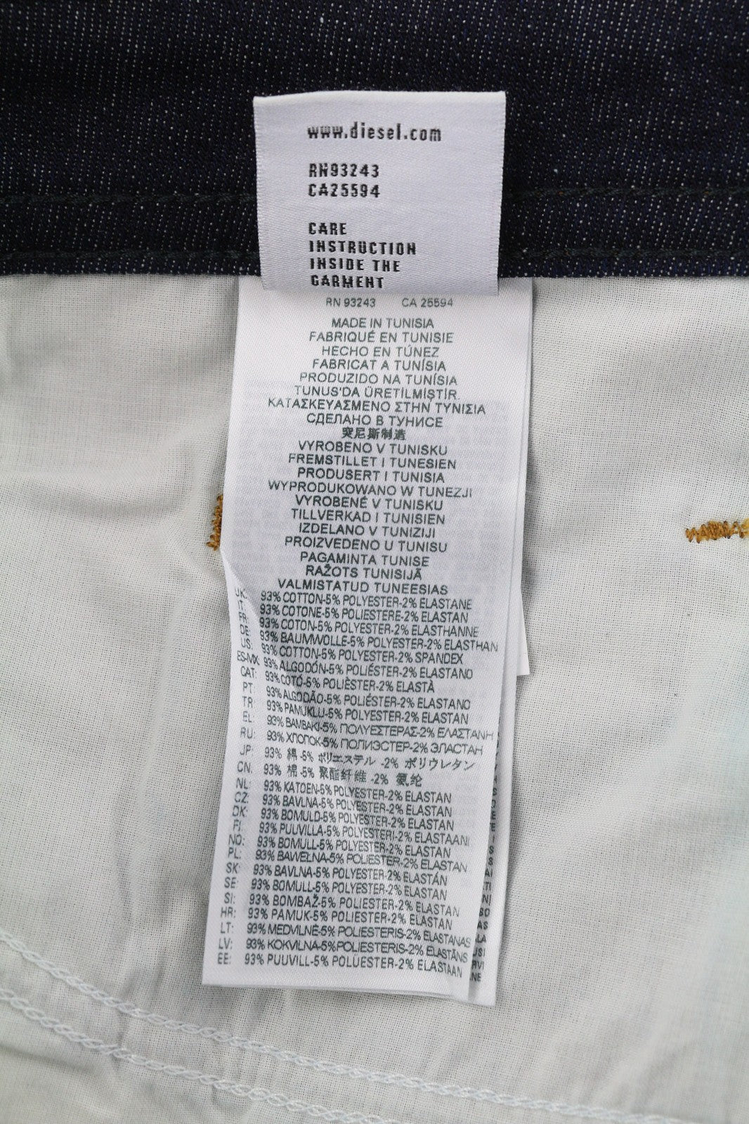 DIESEL Buster 084HN Mens Jeans W36/L32 Tapered Stretchy Buttoned Dark Blue