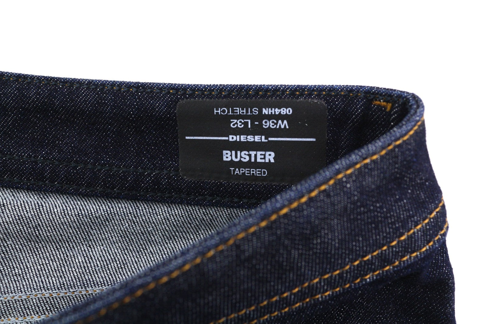 DIESEL Buster 084HN Mens Jeans W36/L32 Tapered Stretchy Buttoned Dark Blue