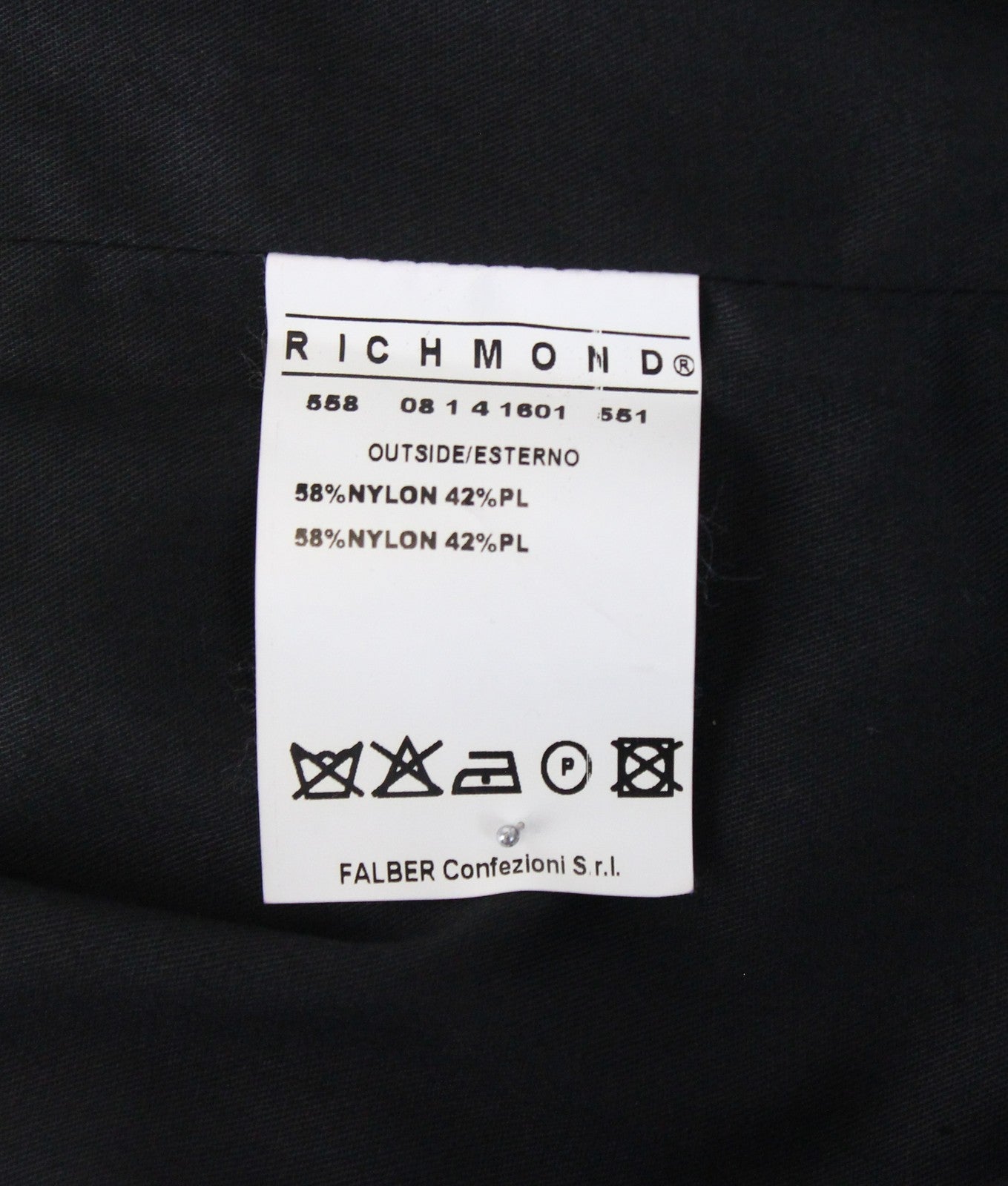 RICHMOND Men's Jacket 48 Navy Lightweight Long Sleeved Logo Zipped Casual