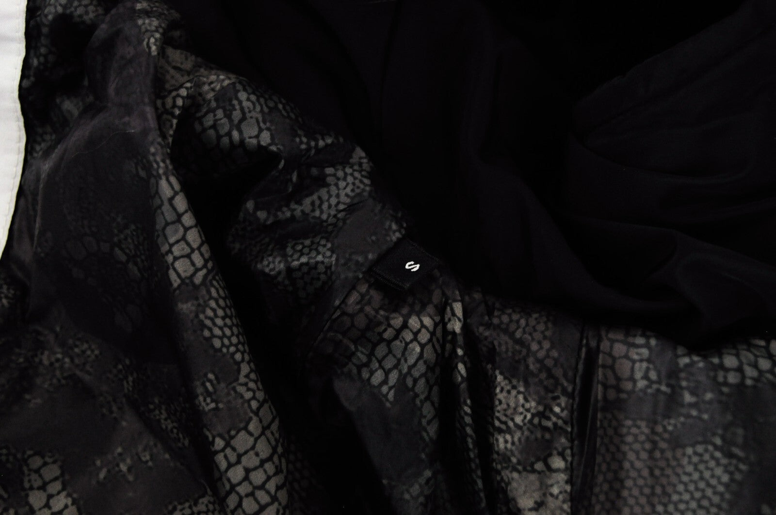 REPLAY Women Parka S Black Hooded Faux Fur Lined Long Coat