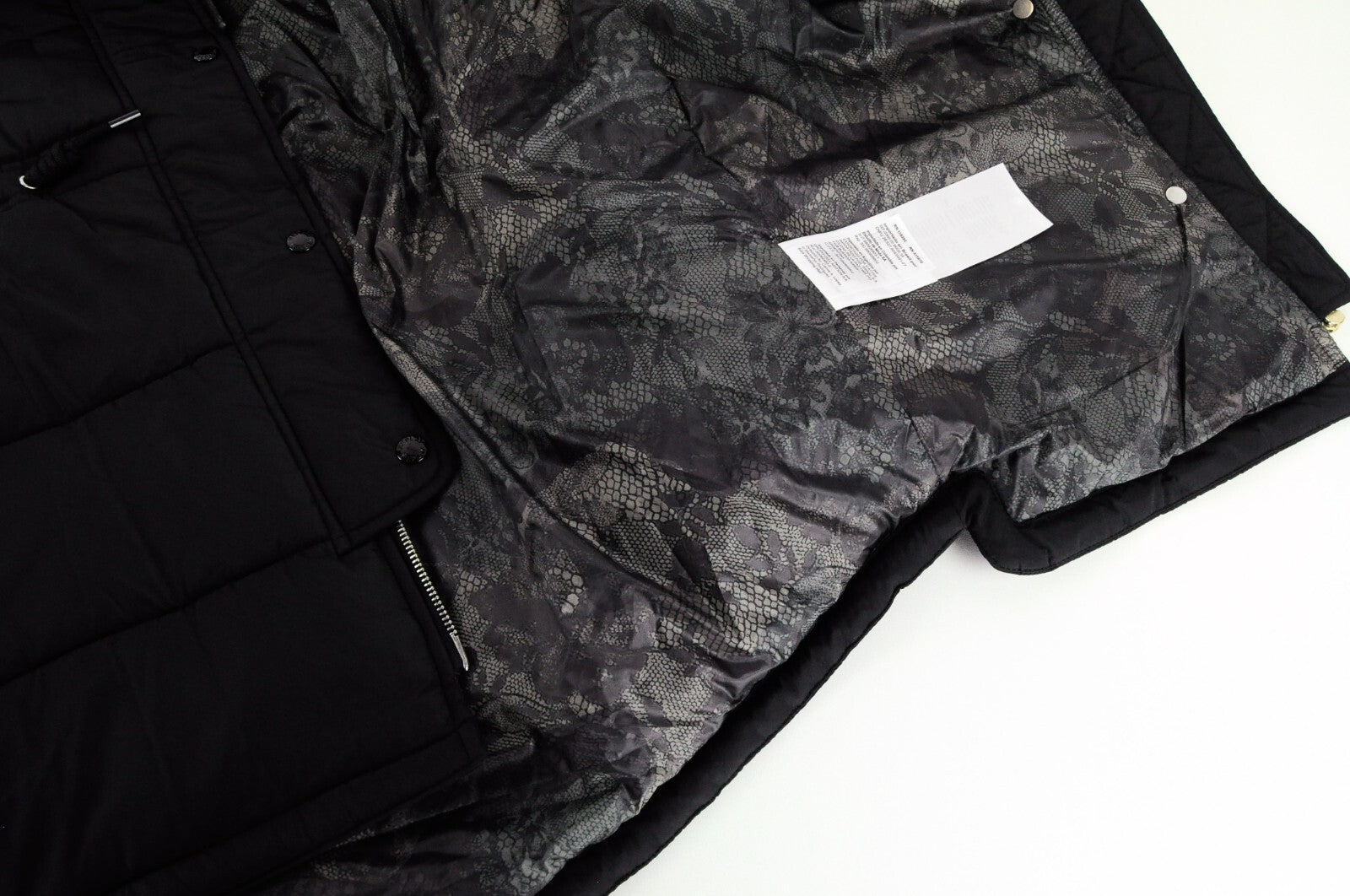 REPLAY Women Parka S Black Hooded Faux Fur Lined Long Coat