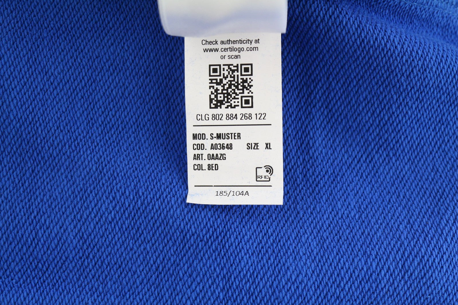 DIESEL S-Muster Mens Hoodie XL Blue Oversized Pullover Hooded Pocket RRP€150