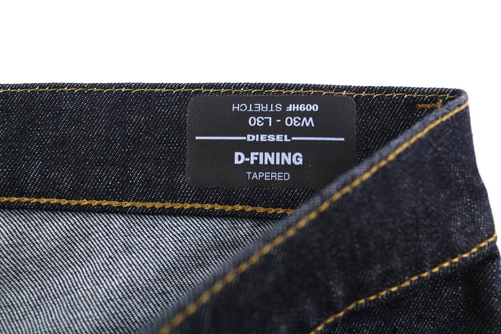 DIESEL D-Fining 009HF Men Jeans W30/L30 Tapered Fit Stretch Button Fly Dark