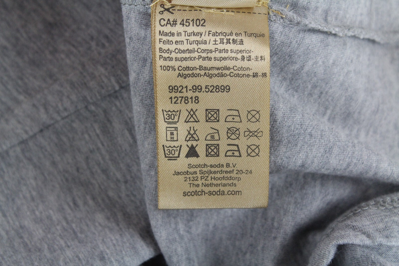 MAISON SCOTCH Women Tank Top M Grey Sleeveless Round Neck Pure Cotton