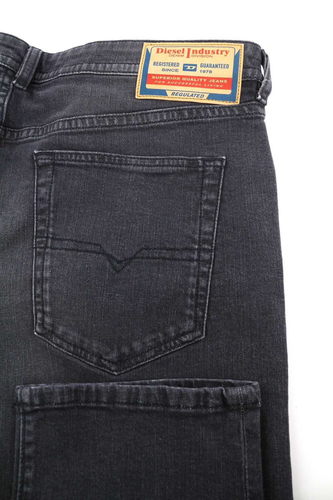 DIESEL Buster RM043 Mens Jeans W36/L32 Tapered Stretchy Button Fly Washed