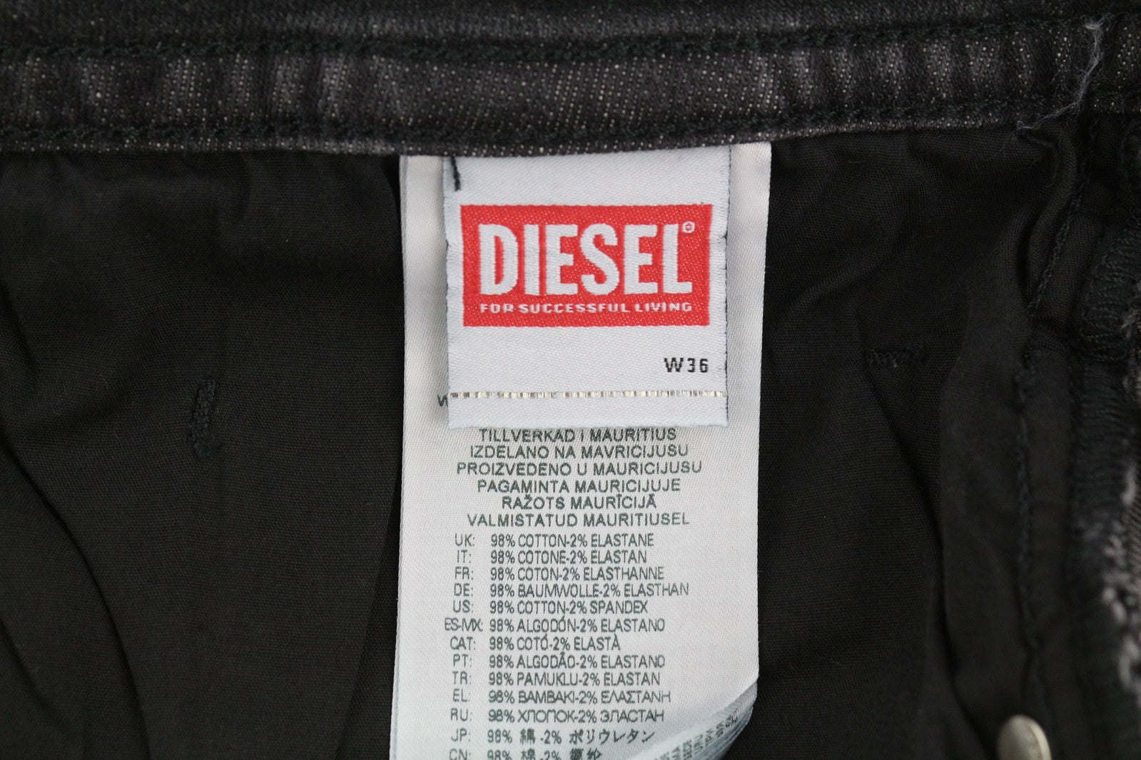 DIESEL Buster RM043 Mens Jeans W36/L32 Tapered Stretchy Button Fly Washed