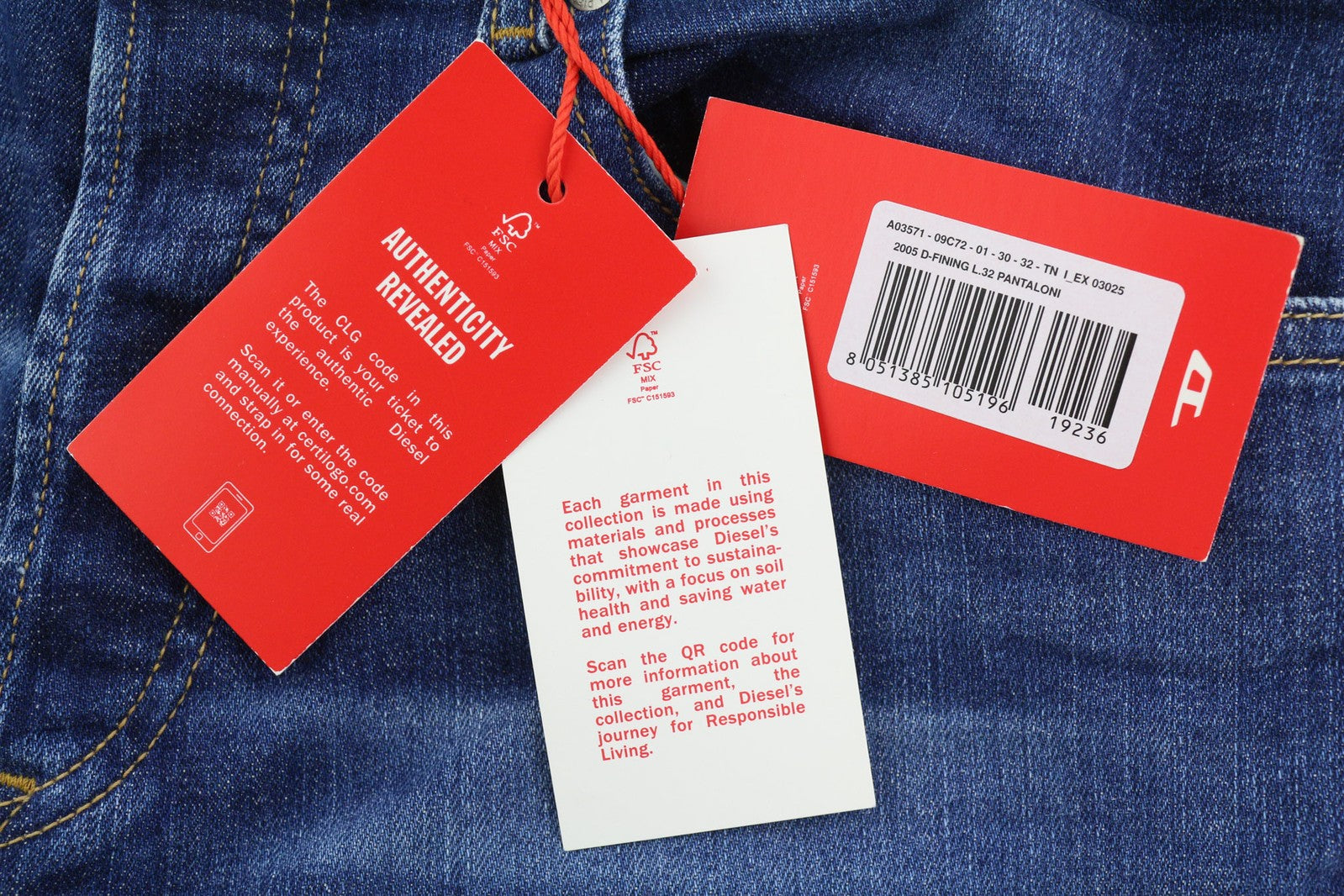 DIESEL 2005 D-Fining 09C72 vyriški džinsai W29/L32 vidutinio juosmens, įprasto dydžio, siaurėjančios, rekomenduojama kaina – 225 € 