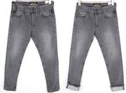 REPLAY Grover Men's Jeans W29/L32 Straight Fit Cotton Stretch Grey Selvedge
