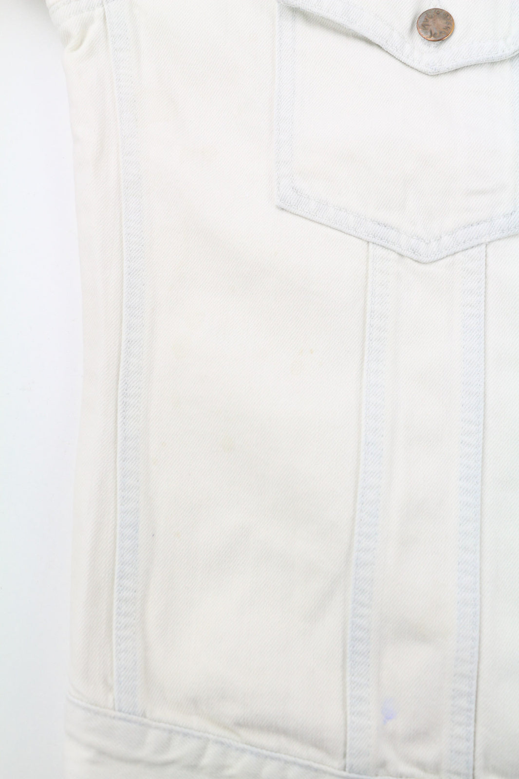 NUDIE JEANS Terry Men Jacket XL Extreme Bleach Pockets Buttons Spread Denim