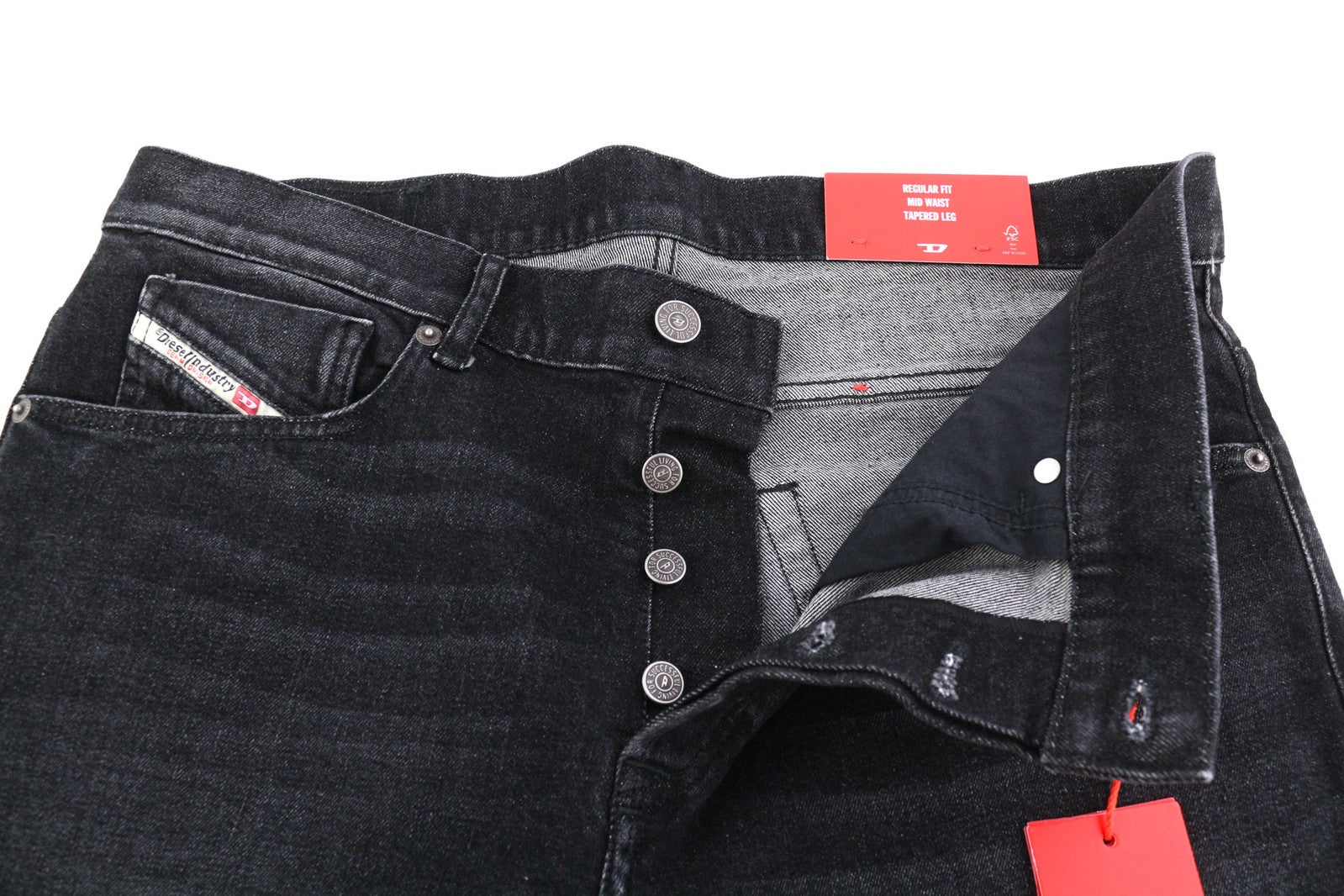 DIESEL 2005 D-Fining RS666 Mens Jeans W34/L32 Mid Waist Regular Tapered Leg