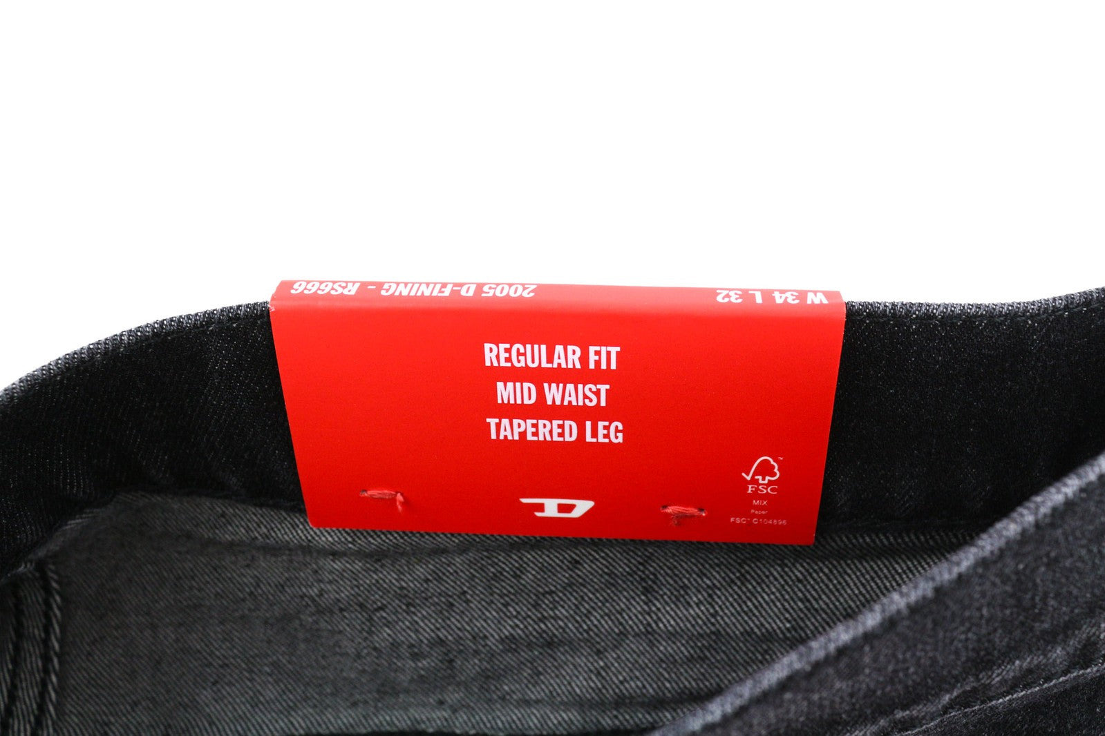 DIESEL 2005 D-Fining RS666 Mens Jeans W34/L32 Mid Waist Regular Tapered Leg