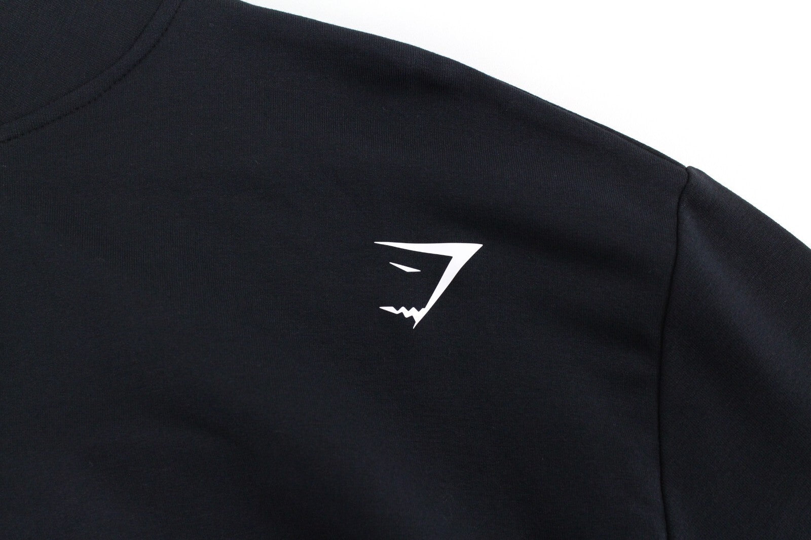 GYMSHARK Women Pipa Half-Zip Sweatshirt S Black Logo Cropped Activewear