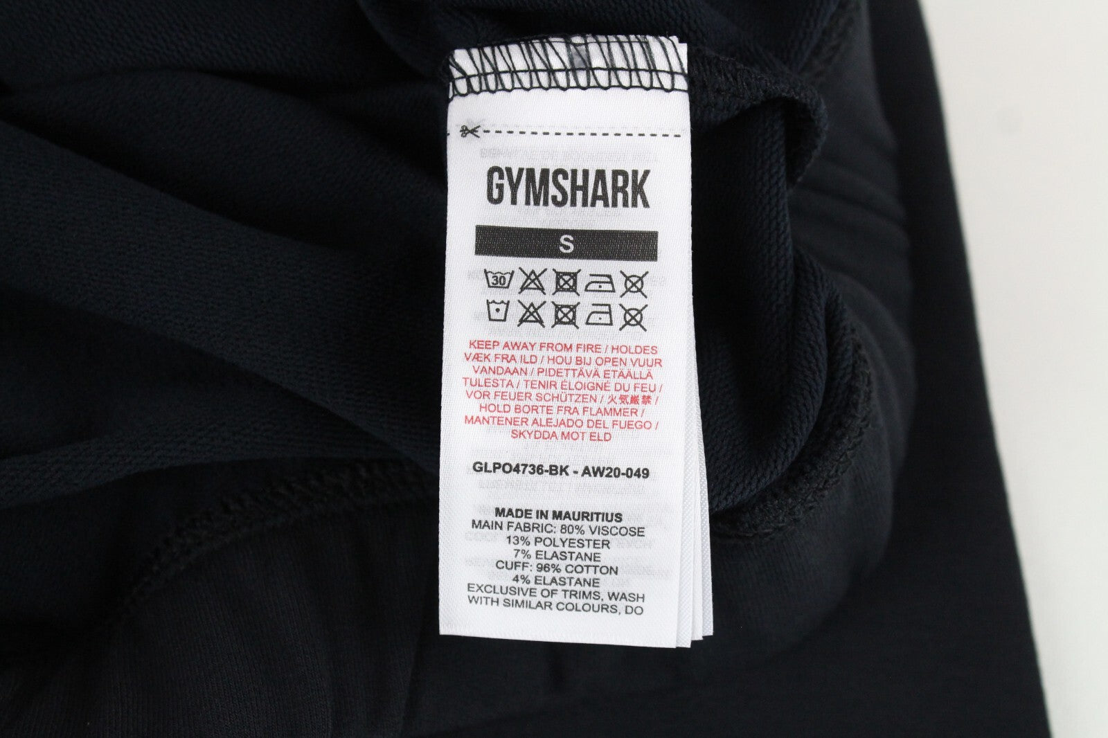 GYMSHARK Women Pipa Half-Zip Sweatshirt S Black Logo Cropped Activewear