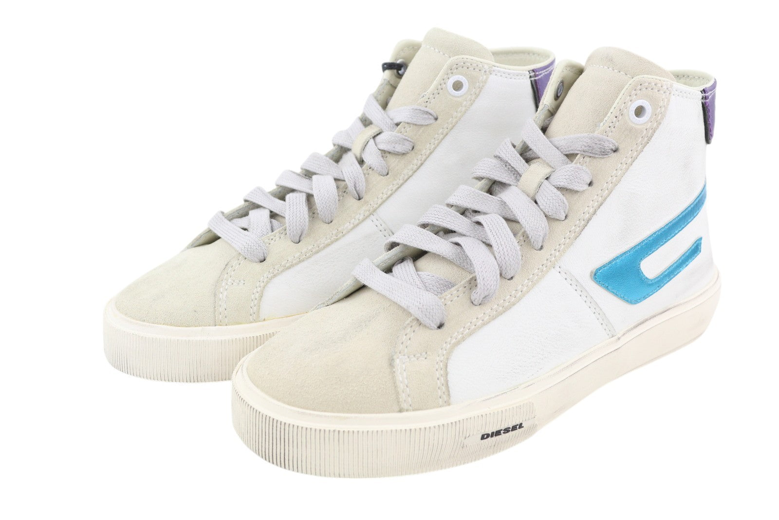 DIESEL S-Mydori ML W Women Sneakers EU36 White Leather Mid Top Lace Up RRP€220