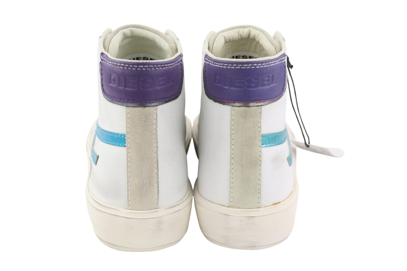 DIESEL S-Mydori ML W Women Sneakers EU36 White Leather Mid Top Lace Up RRP€220