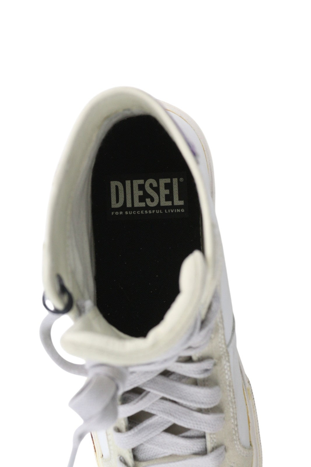 DIESEL S-Mydori ML W Women Sneakers EU36 White Leather Mid Top Lace Up RRP€220