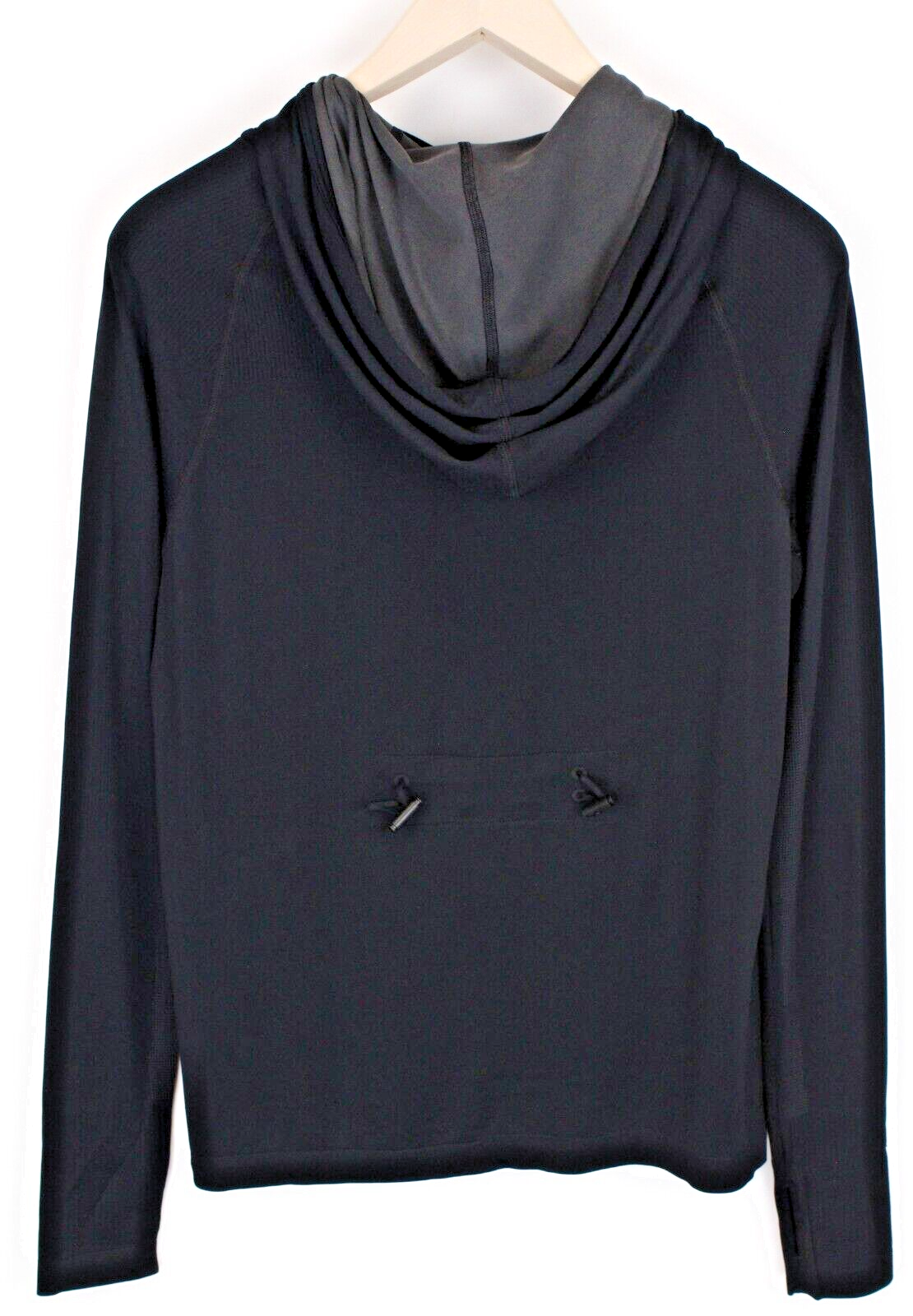 GYMSHARK Women Black Hoodie S Pullover Activewear Long Sleeve with Logo