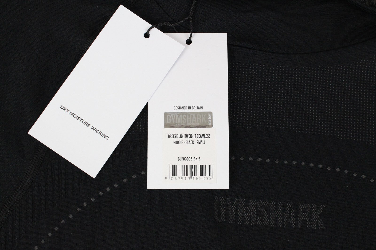 GYMSHARK Women Black Hoodie S Pullover Activewear Long Sleeve with Logo