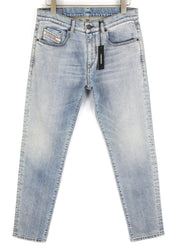 DIESEL D-Strukt-Z 09C62 Mens Jeans W32/L32 Slim Zip Fly Washed Blue RRP€195