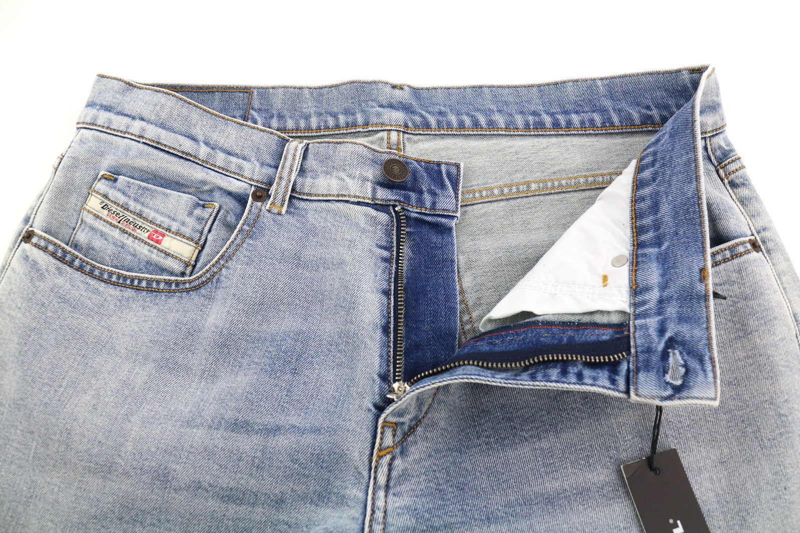 DIESEL D-Strukt-Z 09C62 Mens Jeans W32/L32 Slim Zip Fly Washed Blue RRP€195