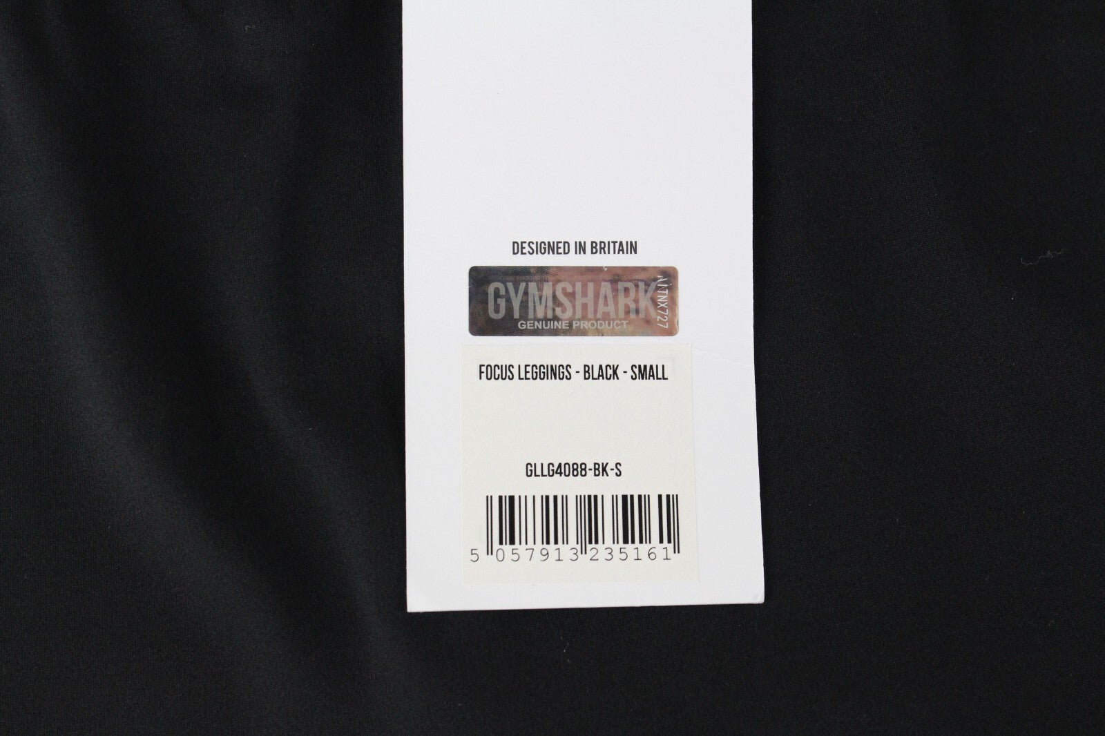 GYMSHARK Women Leggings S Black Logo Stretch High-Waist Sportswear