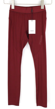 GYMSHARK Women Leggings S Red High-Waist Logo Stretch Sportswear