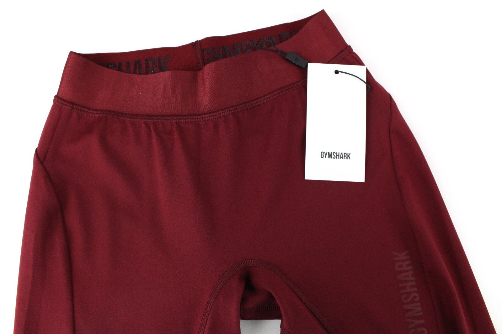 GYMSHARK Women Leggings S Red High-Waist Logo Stretch Sportswear