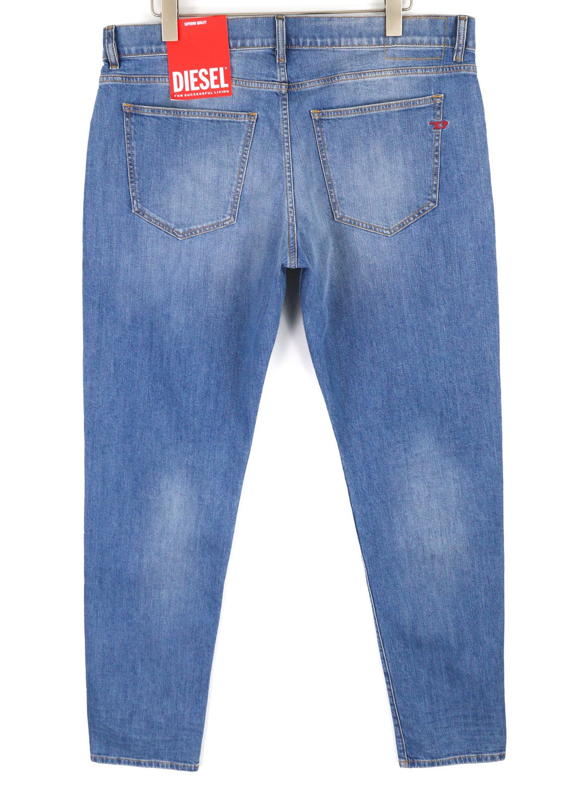 DIESEL 2019 D-Strukt 0EHAJ Mens Jeans W40/L34 Mid Waist Slim Washed Blue