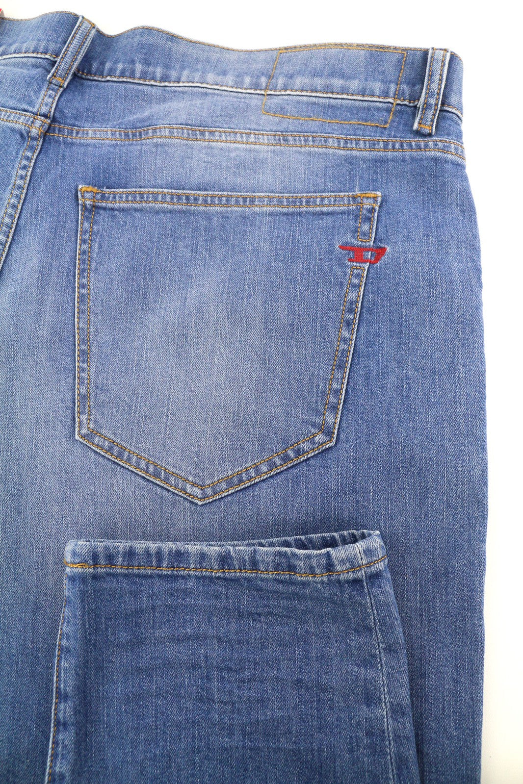 DIESEL 2019 D-Strukt 0EHAJ Mens Jeans W40/L34 Mid Waist Slim Washed Blue