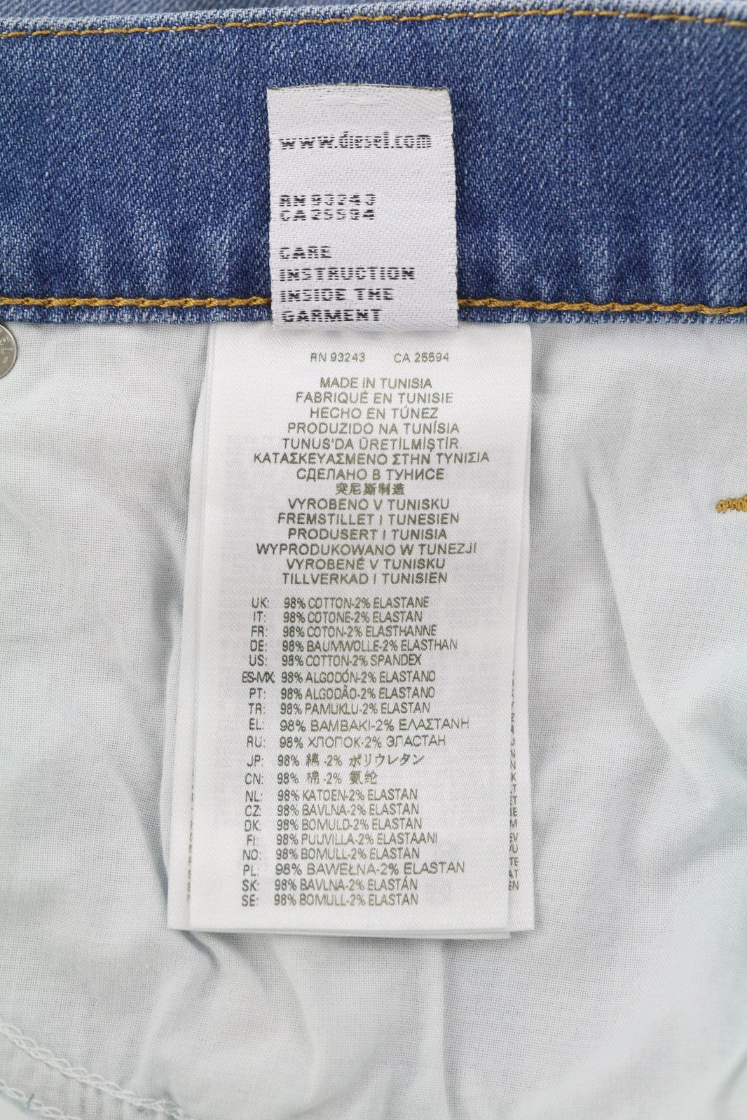 DIESEL 2019 D-Strukt 0EHAJ Mens Jeans W40/L34 Mid Waist Slim Washed Blue