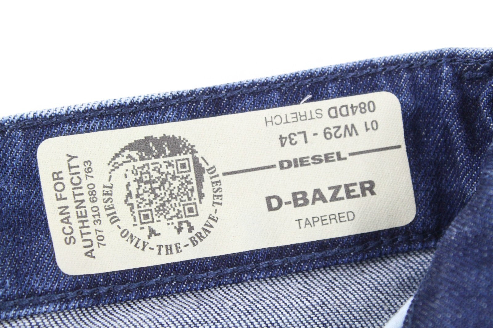 DIESEL  D-Bazer 084DD Men's Jeans W29/L34 Blue Cotton Washed Taper Fit Stretch