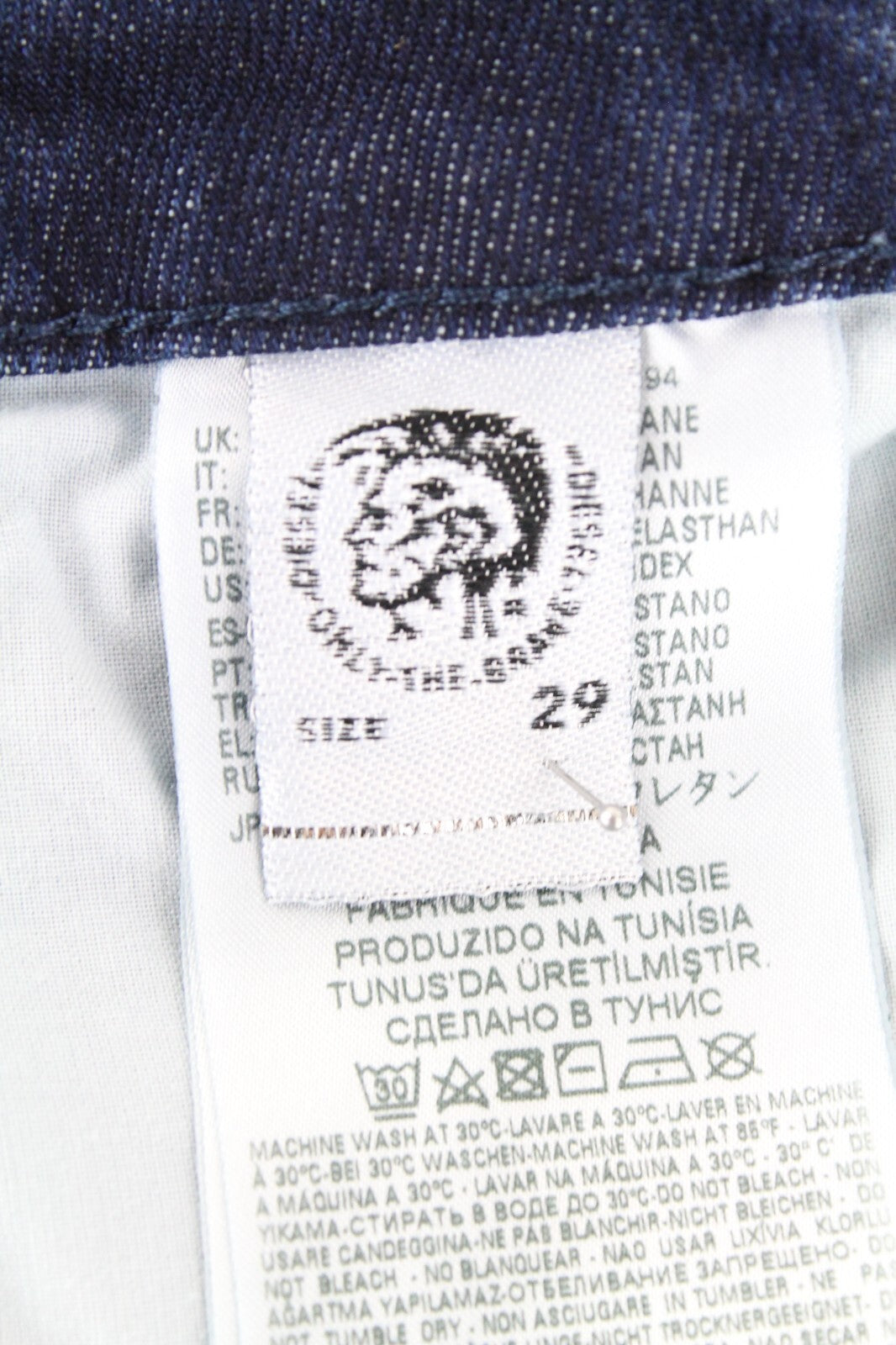 DIESEL  D-Bazer 084DD Men's Jeans W29/L34 Blue Cotton Washed Taper Fit Stretch