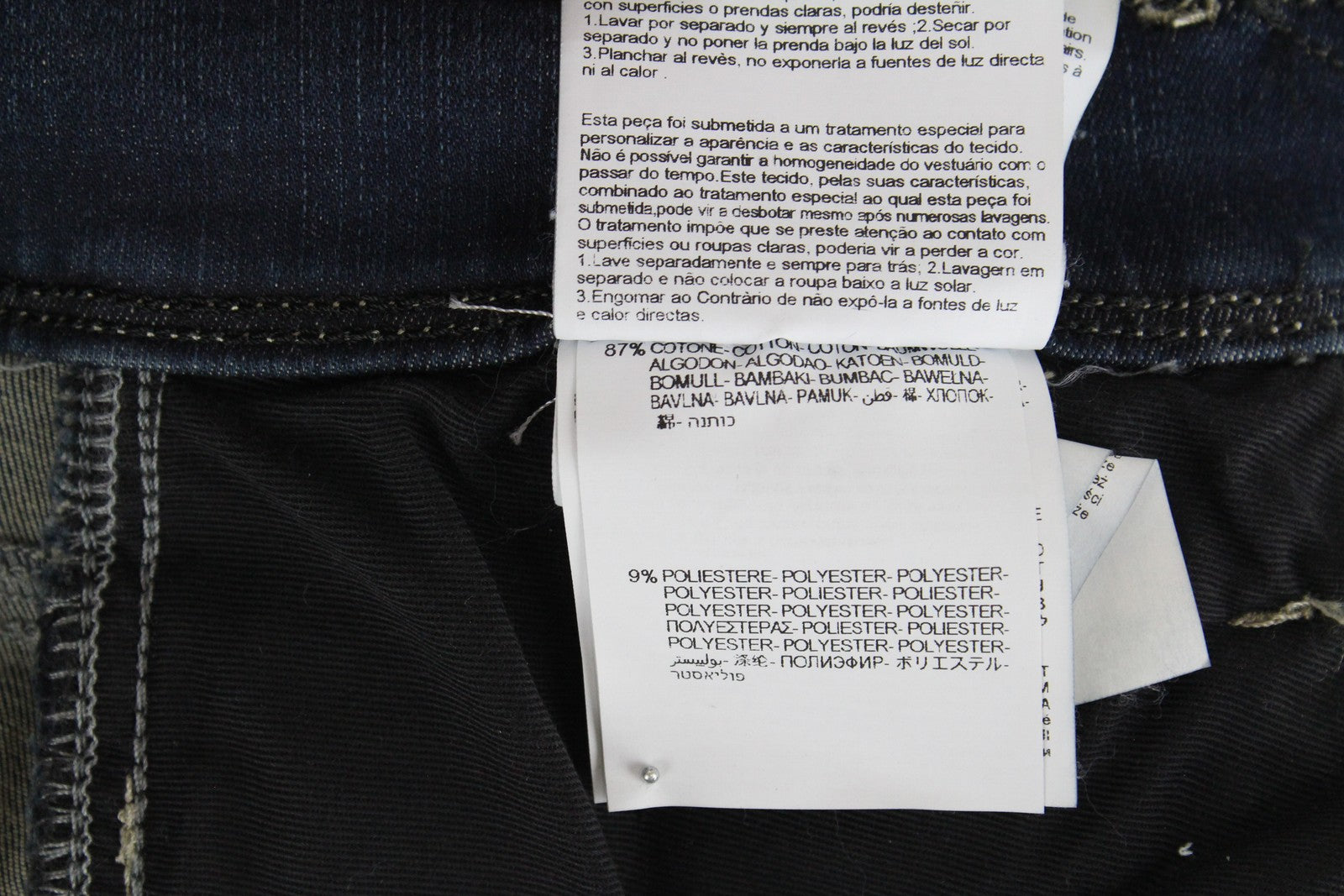 REPLAY Anbass Men's Jeans W30/L34 Slim Cotton Stretch Blue Distressed Wash