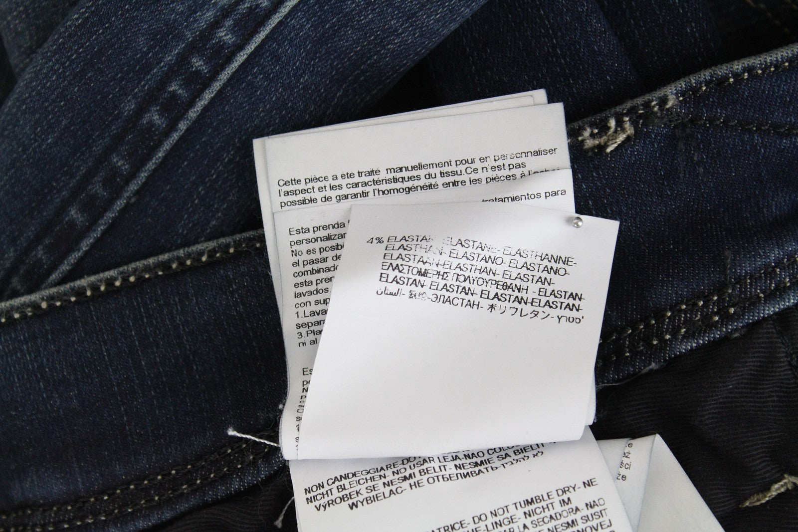 REPLAY Anbass Men's Jeans W30/L34 Slim Cotton Stretch Blue Distressed Wash