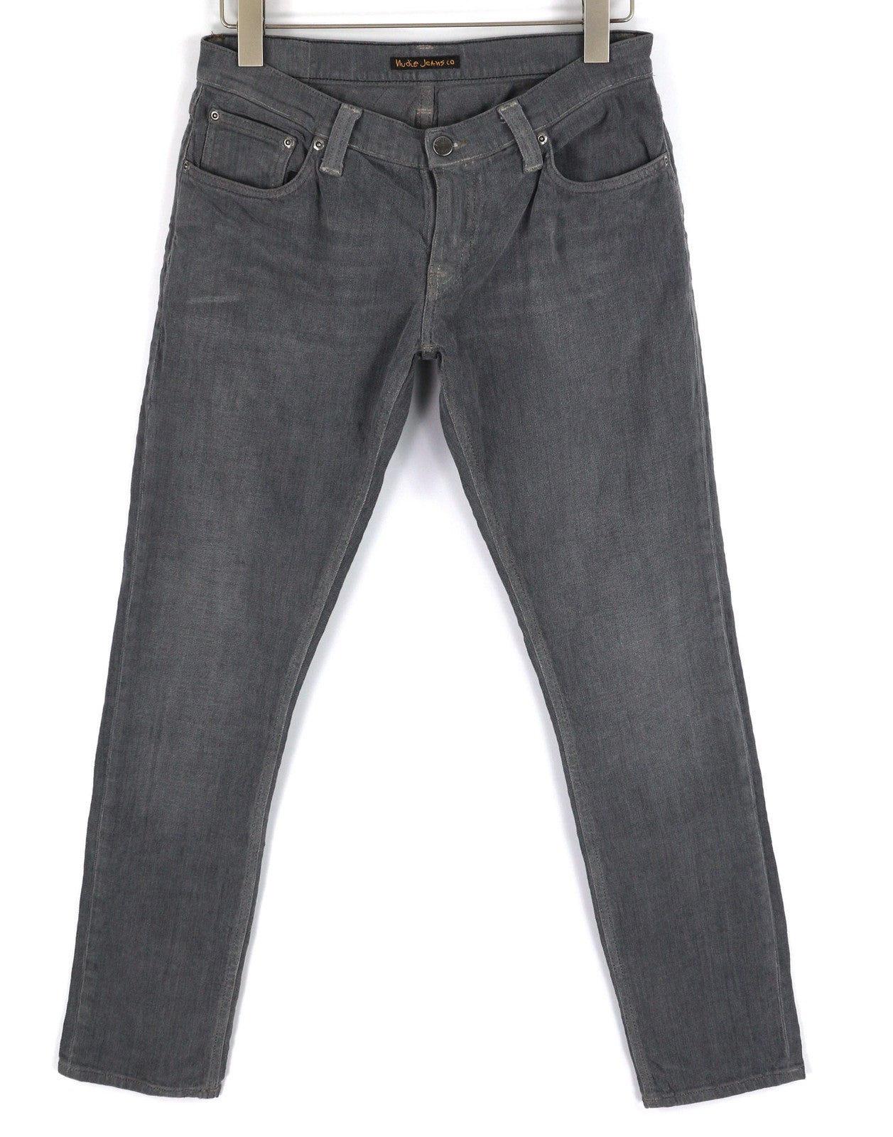 NUDIE JEANS Tight Long John Men Jeans W30/L32 Organic Charcoal Slim Leg Washed