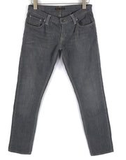 NUDIE JEANS Tight Long John Men Jeans W30/L32 Organic Charcoal Slim Leg Washed