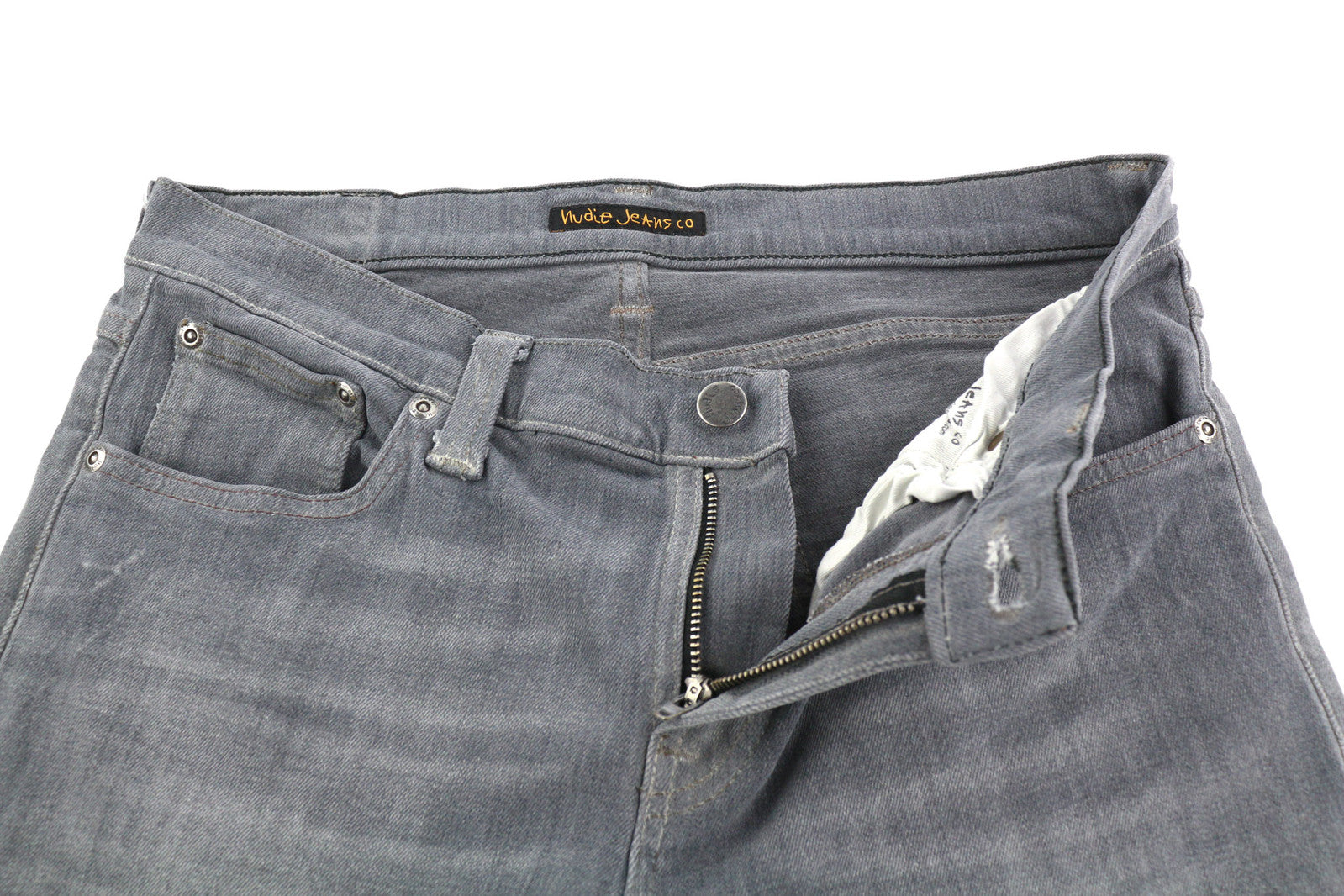 NUDIE JEANS Tight Long John Men Jeans W31/L32 Organic Charcoal Slim Leg Denim