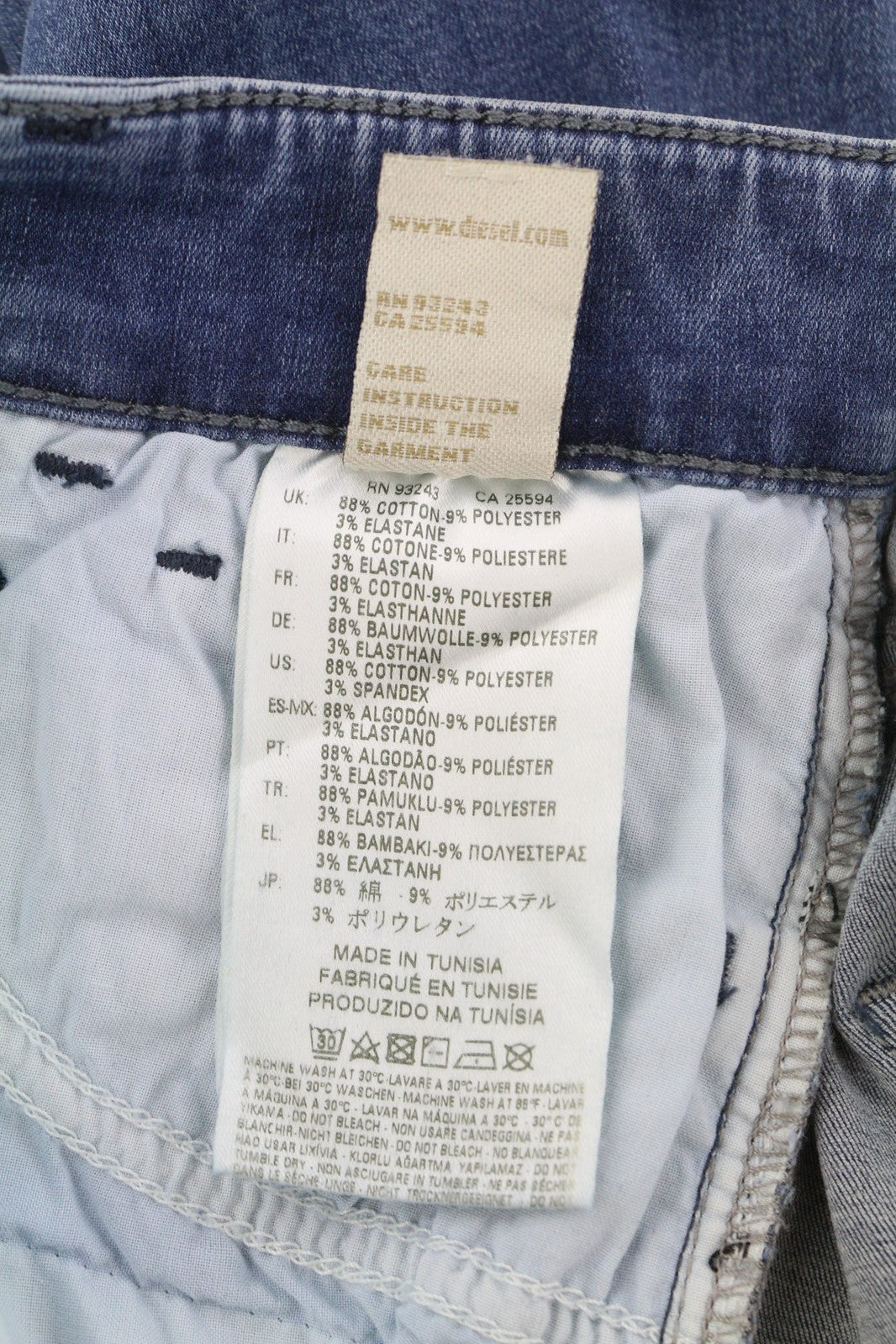 DIESEL Slandy 0681P Women Jeans W25/L32 Super Slim Skinny Regular Waist RRP155