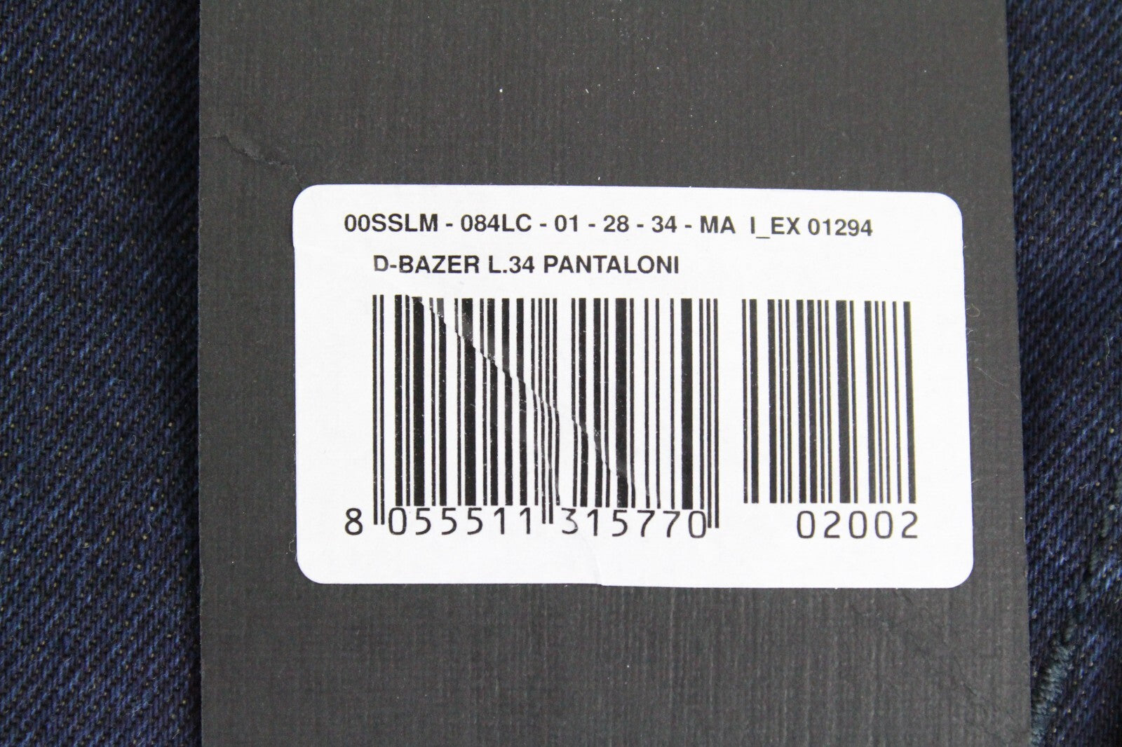 DIESEL D-Bazer 084LC Men's Jeans W28/L34 Plain Blue Cotton Tapered Fit