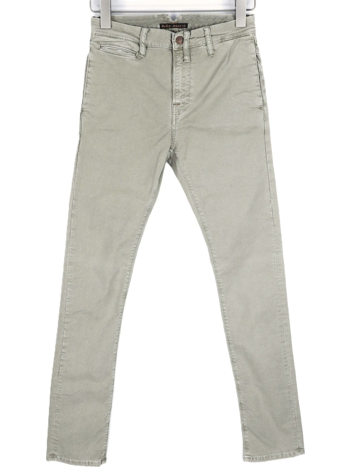 NUDIE JEANS Khaki Tight Womens Jeans W27/L32 Organic Dusty Skinny Zipper