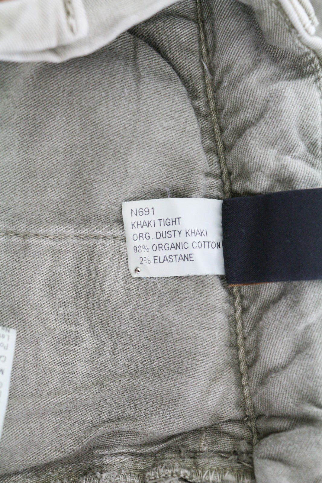 NUDIE JEANS Khaki Tight Womens Jeans W27/L32 Organic Dusty Skinny Zipper