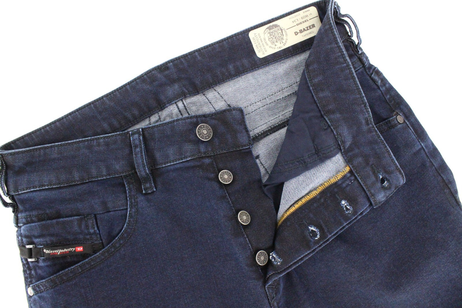 DIESEL D-Bazer 084LC Men's Jeans W29/L34 Blue Denim Stretch Taper Fit Cotton