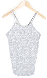 SWEATY BETTY Bakasana Yoga Women's Sport Top 2XS Grey Cross Strap Relaxed Fit